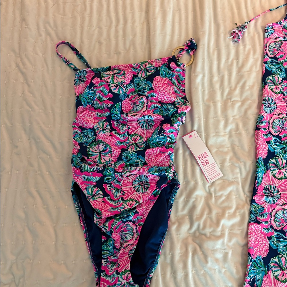 Floral Kids Swimwear in Pink and Blue